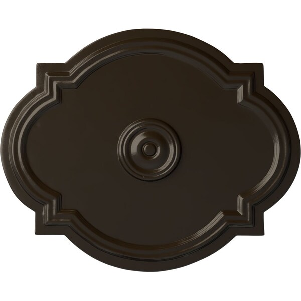 Ekena Millwork Waltz Ceiling Medallion (Fits Canopies up to 4 1/2"), 21 1/4"W x 17 3/8"H x 1"P, Stone Hearth CM21WASHF - main
